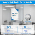 EHWINE 20 Pack 4x6 Wall Mount Acrylic Sign Holder, Wall Signs Photo Menu Flyer Display Holders, Plastic Clear Acrylic Frames for Office Home Hotel Business Store (with Adhesive Tape) - Image 2