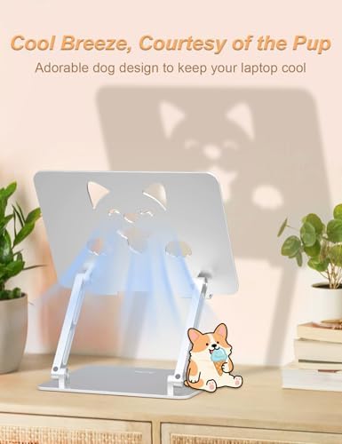 Aoviho Aluminum Laptop Stand for Desk Fit for All 10"-17.3" Laptops, Silver - Image 3