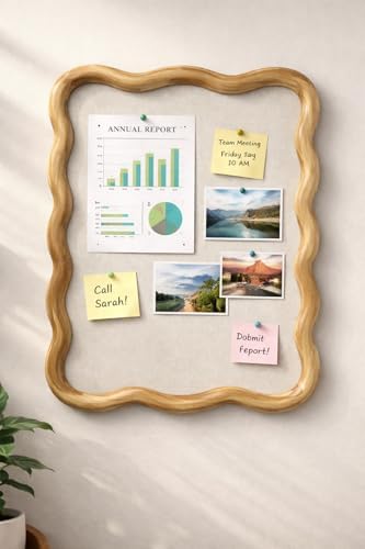 Wavy Linen Cork Memo Board, 17.7" x 23.6" - Image 5