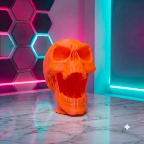Artistic Crânio Stand for Headphones and Video Game Controllers - Gaming Station Organizer and Display (ORANGE) by Unknown