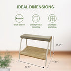 Double Step Footrest Under Desk Versatile Foot Stool Ottoman for Comfortable Desk Work Office Life (White) - Image 4