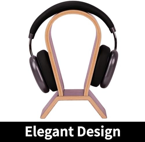 Wood Headphone Stand for Desk - Headset Holder Cute Gaming Wooden Headphones Hanger Hook Rack Base Storage Head Phone Accessories - Image 3