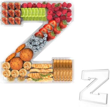 13.8" Acrylic Letter Charcuterie Tray,Fillable Alphabet Box (Letter Z) by Tdsuco