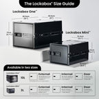 Lockabox One™ | Compact and Hygienic Lockable Storage Box for Food, Medicines, Tech and Home Safety | One Size 12 x 8 x 6.6 inches externally (Jet) - Image 5