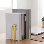 Chunful 12 Pcs Gold Modern Metal Book Ends for Shelves Decorative Small Bookends Book Shelf Organizer Minimalist Design Stopper to Hold Books for Office (Round) - Image 6