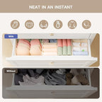 Criusia Drawer Organizer Clothes, 21 Pack Dresser Organizer for Baby Clothes, Underwear, Sock - Foldable Closet Organization and Storage Dividers Bins for Nursery, Bedroom (Beige) - Image 3