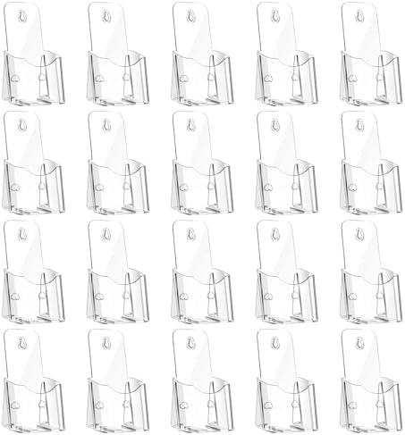 20 Pcs Acrylic Brochure Holder 4x7.9 Inch Brochure Display Stand by Unknown