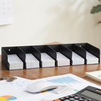 Gisafai Metal Check Sorter Organizer 6 Pockets, 16 x 3.75 x 8 Inch Black - Image 3