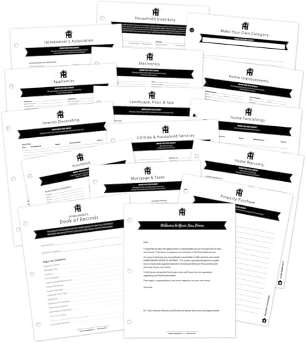 Homeowner's Book of Records Binder, Organize Household Receipts and Home Repair Record Keeping (Navy - 2 Pack) - Image 6