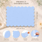 Scalloped Felt Bulletin Board 36x24 Inches, Blue Wall Pin Board - Image 2