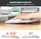 MEETION Ergonomic Keyboard Mouse Combo, Split Design Vertical Mouse Gray - Image 3