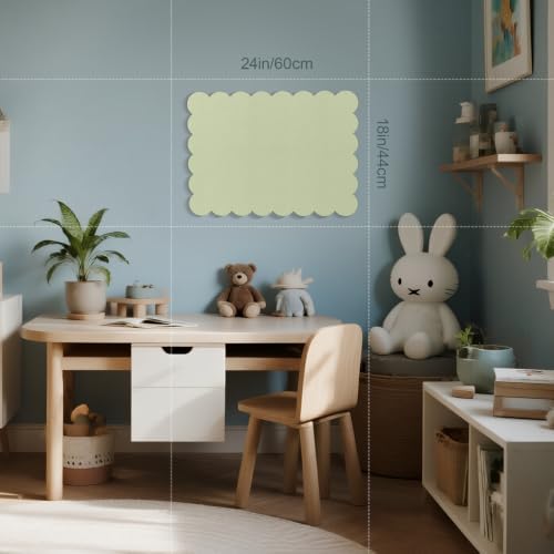 Scalloped Bulletin Board 24x18 inches, Decorative Felt Pin Board for Wall - Image 2