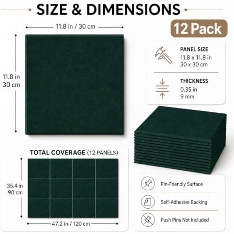 Felt Bulletin Board Tiles, Cork Board Alternative, 48 x 36 in - Image 2