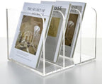 3 Vertical Compartments Clear Acrylic Magazine & File Holder – Multipurpose Desk Organizer for Documents, Tablets, Magazines, Books – Office/Home/Classroom Rack - Image 6