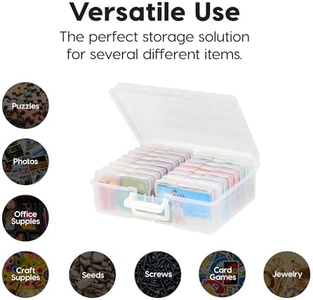 IRIS USA Photo Storage Box |Made in USA| 16 Cases - (2-Pack) - Clear - Image 6