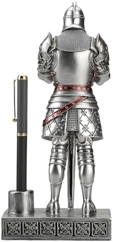 King's Guard Knight Pen Stand Desk Organizers for Desk Silver - Image 4
