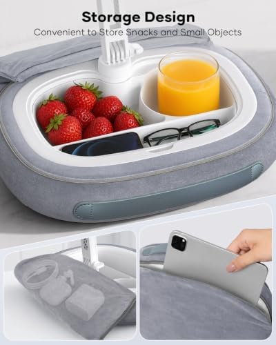Tablet Pillow Stand for Bed, 360° Rotating iPad Holder for 5"–12.9" Devices - Image 4