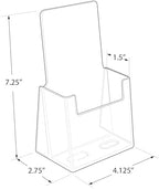 Azar Displays 252012-100PK Acrylic Trifold Brochure Holder Plastic Counter top Organizer 100-Pack, Clear - Image 6