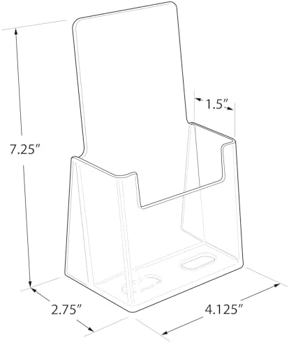 Azar Displays 252012-100PK Acrylic Trifold Brochure Holder Plastic Counter top Organizer 100-Pack, Clear - Image 6