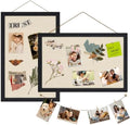 Egofine Cork Board Bulletin Board with Linen, 16x11 Wood Frame Pin Board Wall Decor, 2 Pack Cork Boards for Walls, Hanging Horizontal or Vertically for Office Home Decor School Kitchen, Black by Egofine