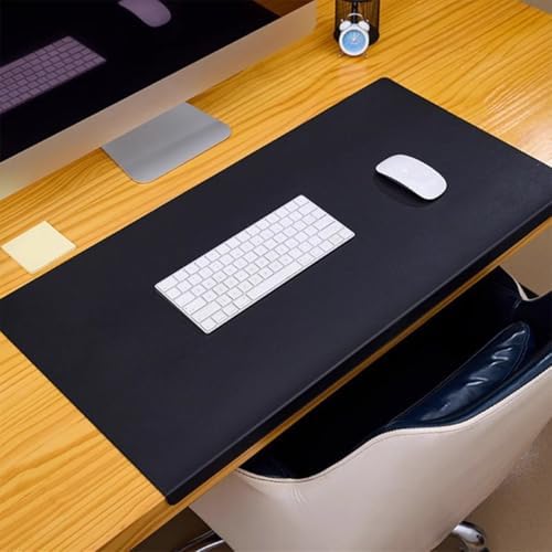 Leather Desk Mat with Stitched Edges & Edge Protection, Non-Slip Large Office Desk Mouse Pad for Work Game Typing, Waterproof Writing Table Extended Protector (Pink,39.4"x23.6") - Image 7