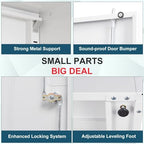 MIIIKO Metal Lockable Storage Cabinet, Small Metal Garage Storage Cabinets with Doors and Shelves for Home Office,Garage - Image 6