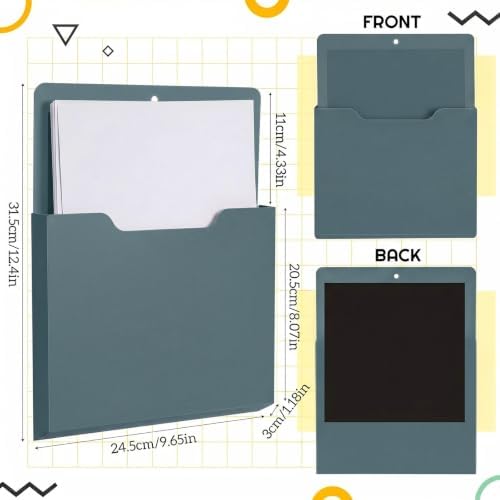Gilprop 12 Pack Magnetic File Holder for Whiteboard, 10"x13"x1.2" - Image 2