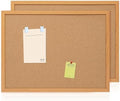 2 Pack Cork Bulletin Board 18 x 24, Wood Framed Corkboard for Wall by Justdowhatyouwanttodo