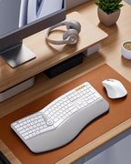ProtoArc EKM01 Plus Wireless Ergonomic Keyboard Mouse Combo - White Silver - Image 7