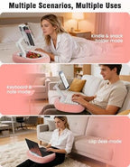 TAZENI Kindle Tablet Pillow Stand Accessories for Bed Reading, with 3 Trays - Image 3