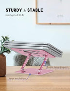 Z-Shaped Laptop Stand for Desk Fits 10"-16" Notebook, Puce Pink - Image 4