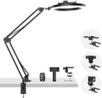 Upgrade 18W Ring Light Overhead Camera Phone Mount for Desk with Adapter, LED Selfie Light with Stand and Phone Holder, Desk Tripod for Video Recording, YouTube, TikTok, Live Stream, Painting by LUXSURE