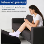 Foot Rest for Under Desk at Work, Ergonomic Under Desk Footrest with Washable Cover for Office, Home & Gaming Leg Elevation Pillow Black - Image 5