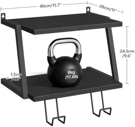 MAHANCRIS Floating TV Shelf, 2 Tier Projector Shelf for DVD Players - Image 2