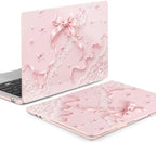 Batianda Case for MacBook Air 13.6" 2026 M5 M4 M3 M2 Chip,Blush Ribbon Lace - Image 7