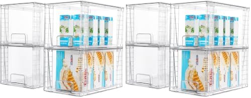 Vtopmart 8 Pack Stackable Clear Pantry Storage Drawers, Large by Vtopmart