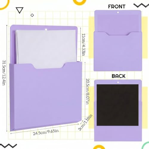 Gilprop 8 Pack Magnetic File Folder Holder for Whiteboard Classroom Storage - Image 2