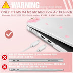 May Chen for M5 MacBook Air 13.6 Inch Case 2026 2025 2024-2022 Release M5 A3449 M4 A3240 M3 A3113 M2 A2681, Plastic Hard Shell Case for MacBook Air 13.6" with Retina Display, Cherry Blossom - Image 2