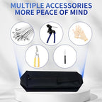 Heavy Steel Cable Tie Tool：Stainless Steel Zip Tie Gun, Metal Tie Wrap Gun Kit, Duty Outdoor Adjustable Fastening Cutting Tie Tool Sets with 100pcs Self-Locking Metal Steel Zip Ties CHUSHUYI - Image 4