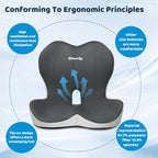 Ergonomic Memory Foma Car Seat Cushion Reducing Sciatica Pressure - Image 3