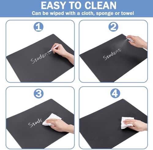 24-Pack Desk Dividers for Students, Plastic Privacy Shields Folders for Student Desks, Sturdy & Durable Testing Dividers for Classroom, Easy to Clean Classroom Privacy Folders School Supplies, Black - Image 6