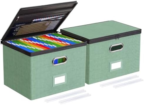 Oterri File Box Large 2-Pack Hanging Organizer for Letter/Legal-Size Folder by Oterri
