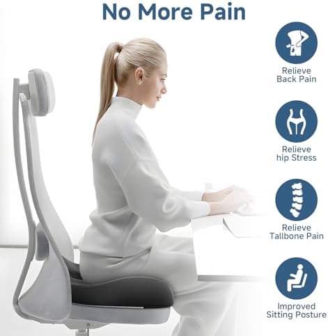 Benazcap Large Cooling Gel Memory Foam Seat Cushion for Long Sitting - Image 6