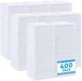 HOMEXCEL White Microfiber Cleaning Cloth 400 Pack, Microfiber Towel for Cars, Lint Free, Scratch-Free, Highly Absorbent, and Cleaning Rags for House, Window and Glass, Cars, TV Screen 11.5 X11.5 inch by HOMEXCEL