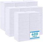 HOMEXCEL White Microfiber Cleaning Cloth 400 Pack, Microfiber Towel for Cars, Lint Free, Scratch-Free, Highly Absorbent, and Cleaning Rags for House, Window and Glass, Cars, TV Screen 11.5 X11.5 inch by HOMEXCEL