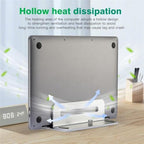 D051-3 Aluminum Alloy Desktop Organizer Vertical Laptop Stand with 4 USB Ports Hub - Image 5