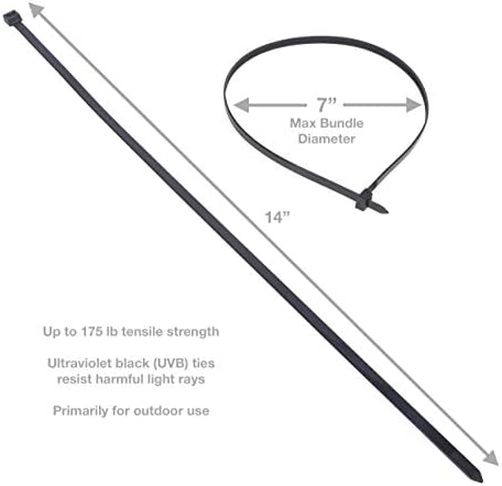nVent GARDNER BENDER 46-424UVB 24 in. Heavy-Duty Cable Ties - Image 4