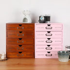 Small Wooden Drawers Wooden Box with Drawer, Brown 5 Wood Drawer - Image 6