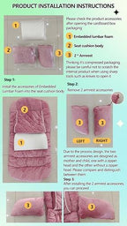 Desk Chair Cushion, Light Pink - Image 6