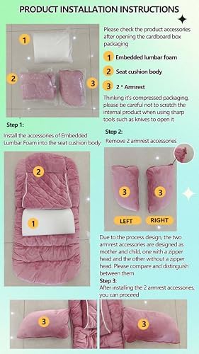 Desk Chair Cushion, Light Pink - Image 6